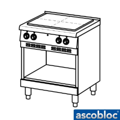 Ascobloc Ascoline AEH 440 GastO doorkookplaat vrijstaand zonder oven logo